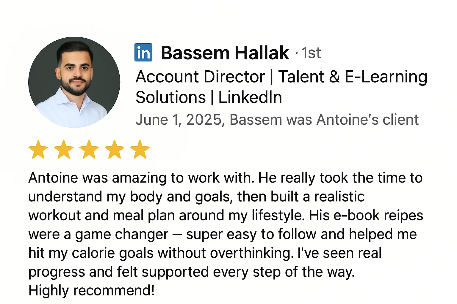 Bassem - Client Testimonial